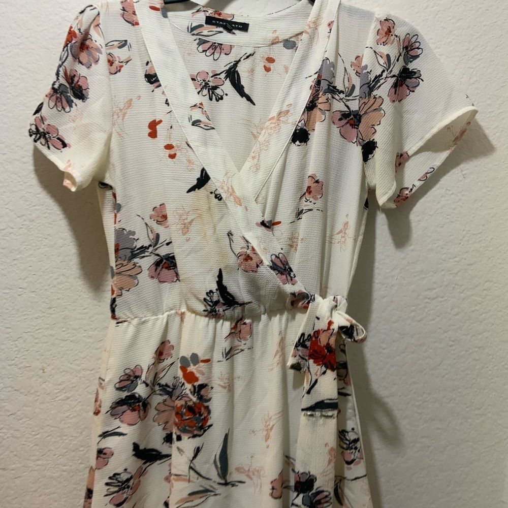 Staccato White Floral Maxi dress multicolor size Small - Picture 5 of 12